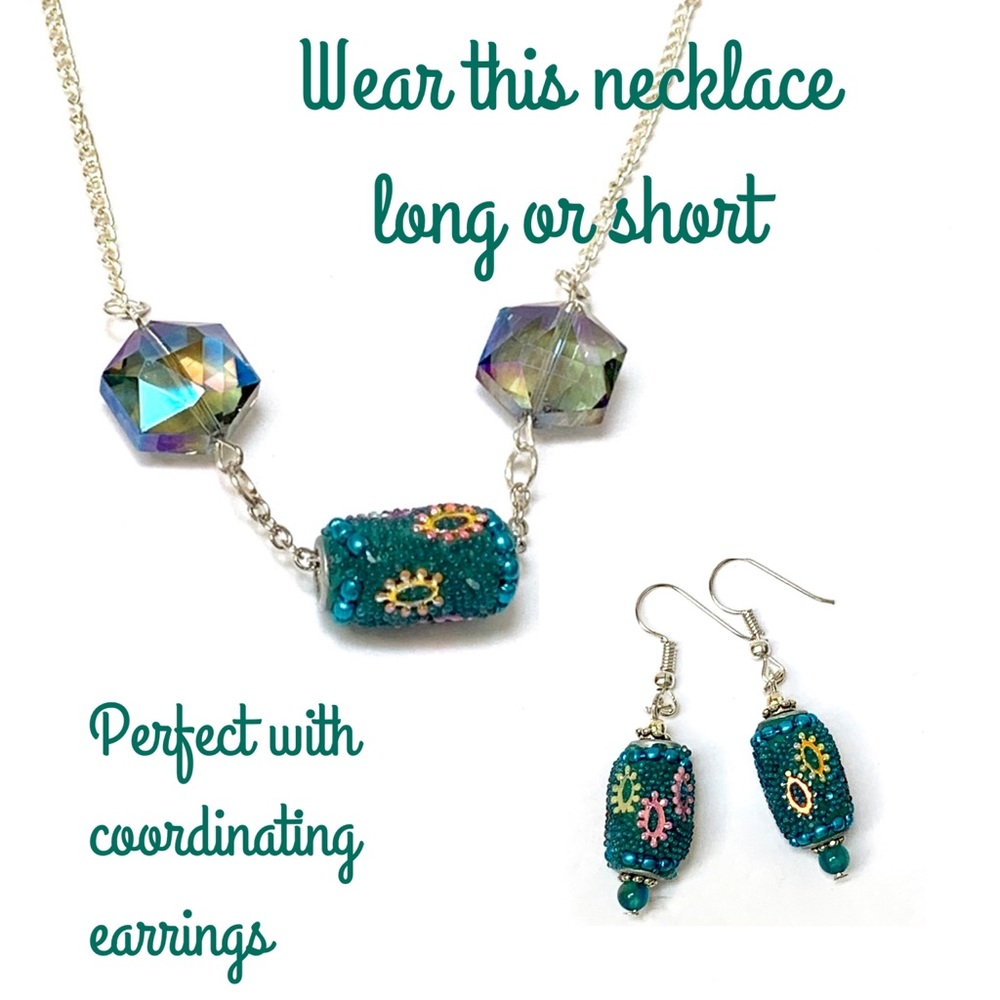 Handmade earrings necklace